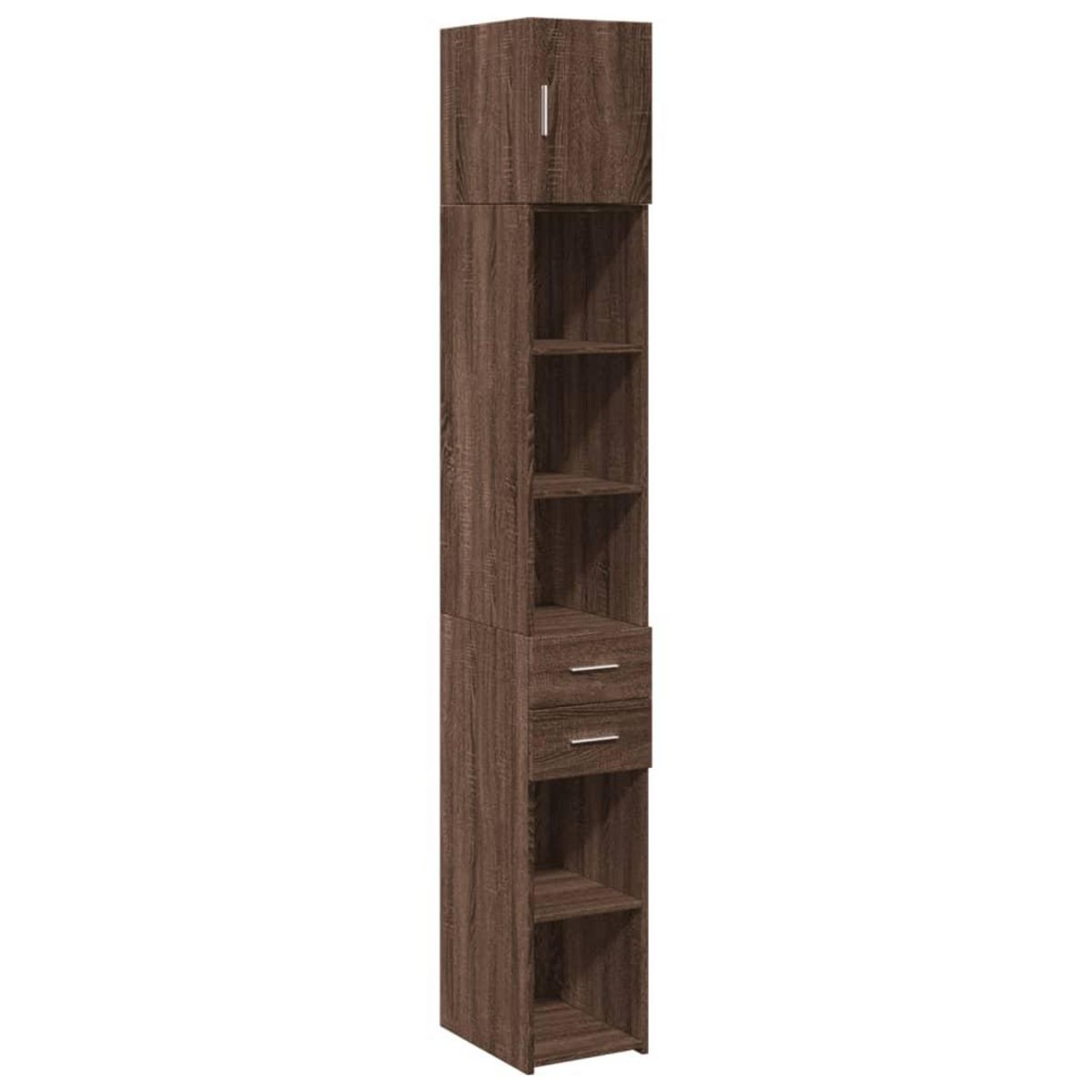 VIDAXL Armoire de rangement mince chene marron 30x42,5x225 cm