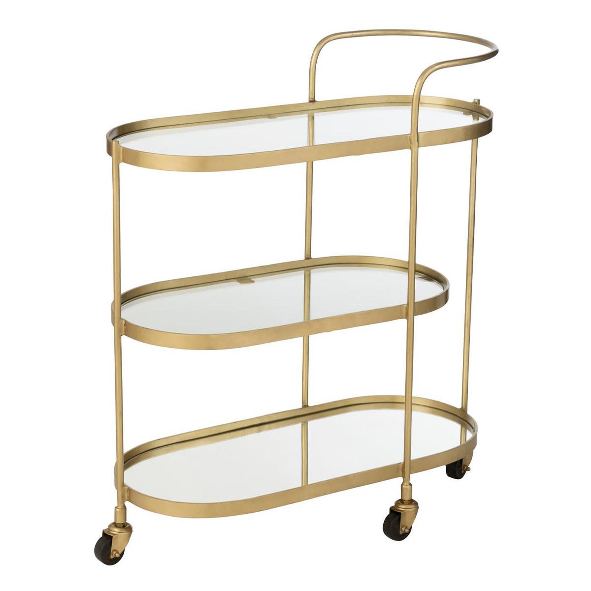 J-LINE Desserte 3 niveaux design  leanor  84cm or