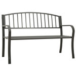 VIDAXL Banc de jardin 125 cm acier gris