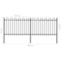 Voir la diapositive 5 : VIDAXL Cloture de jardin avec dessus en cerceau Acier 3,4 x 1,2 m Noir