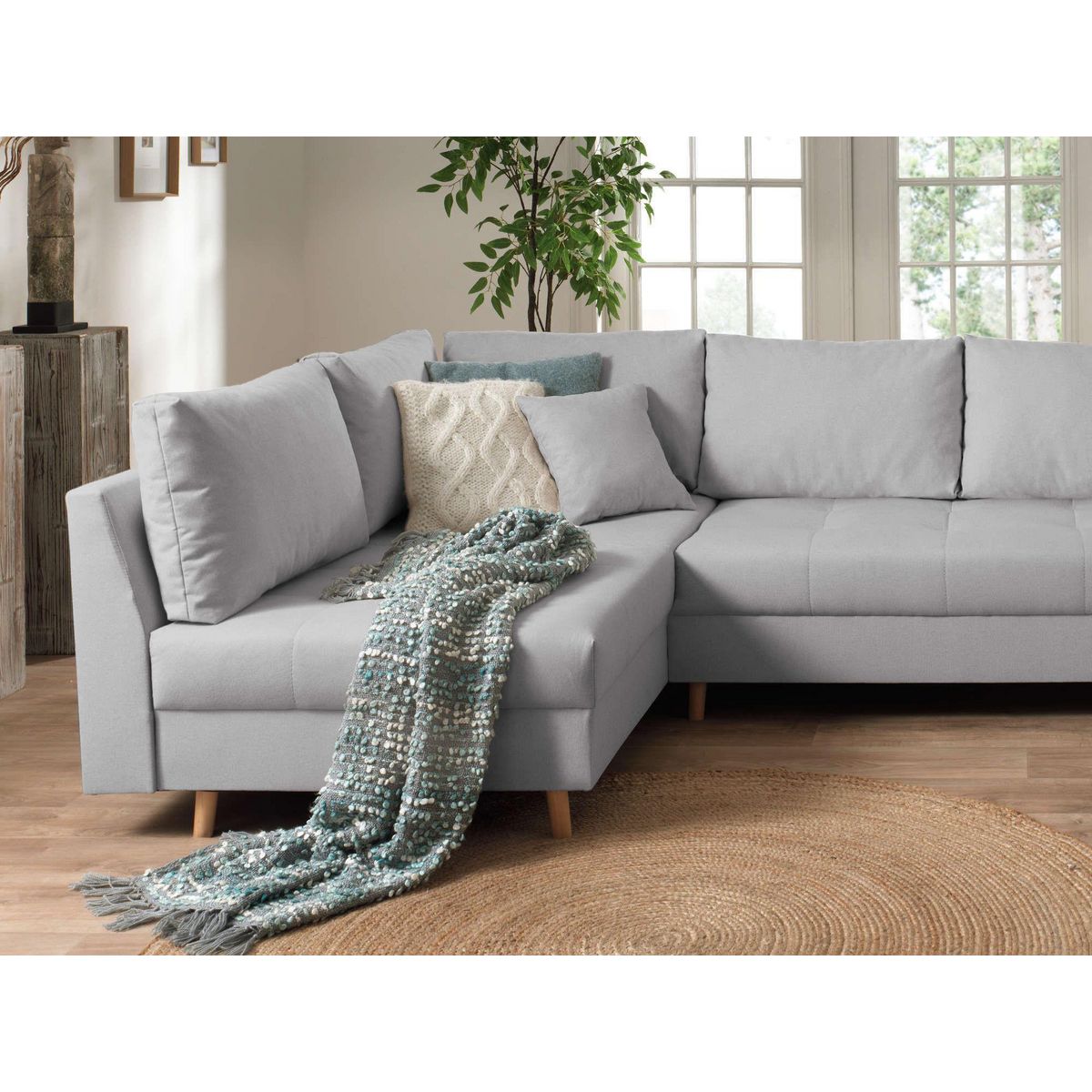 LISA DESIGN Rune - canapé panoramique - 7 places - style scandinave - gauche