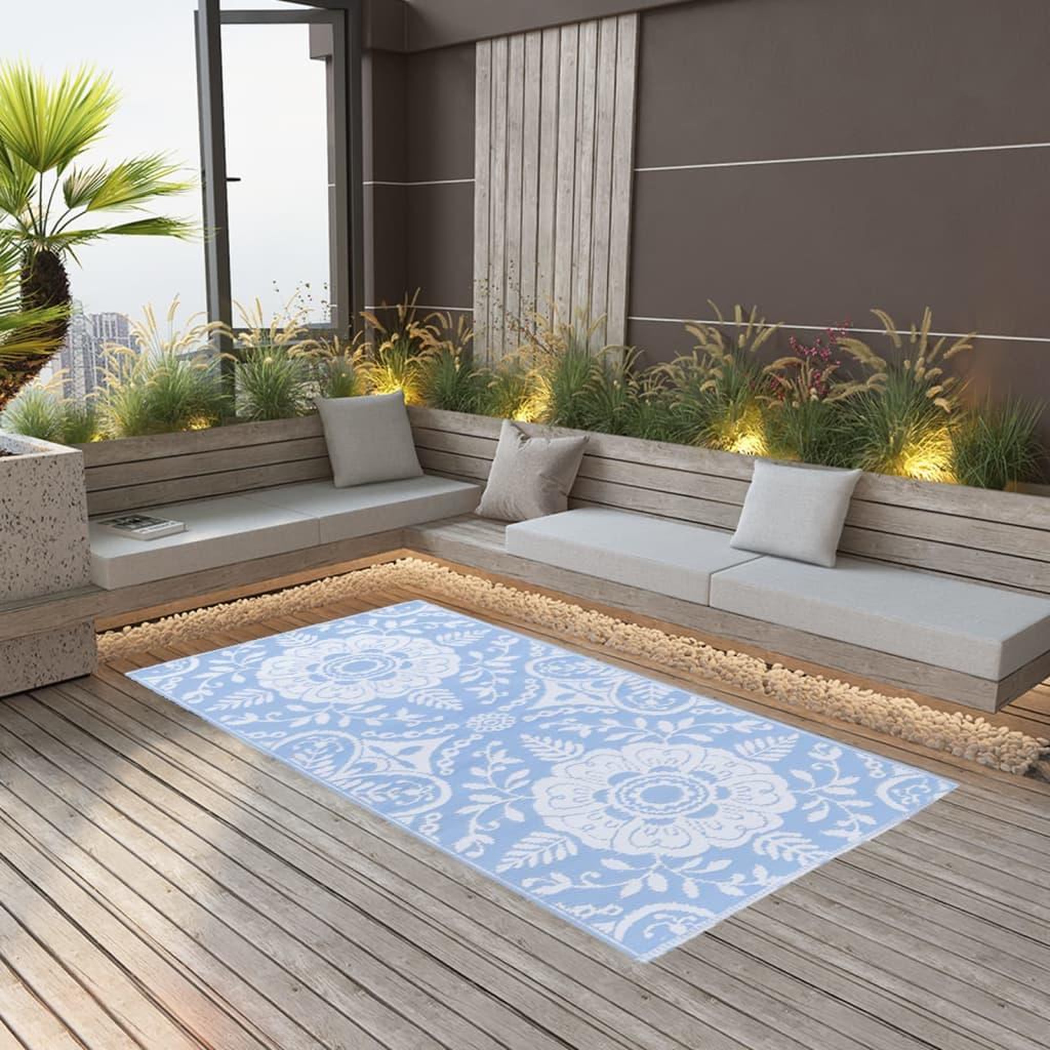 Voir la diapositive 1 : VIDAXL Tapis d'exterieur ARAKIL Bleu azure 80x150 cm PP