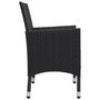 Voir la diapositive 5 : VIDAXL Ensemble a manger de jardin 5 pcs Noir