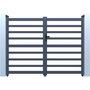 Voir la diapositive 1 : Habitat et Jardin Portail aluminium ajouré  Martin  - 300 x 180 cm - Gris