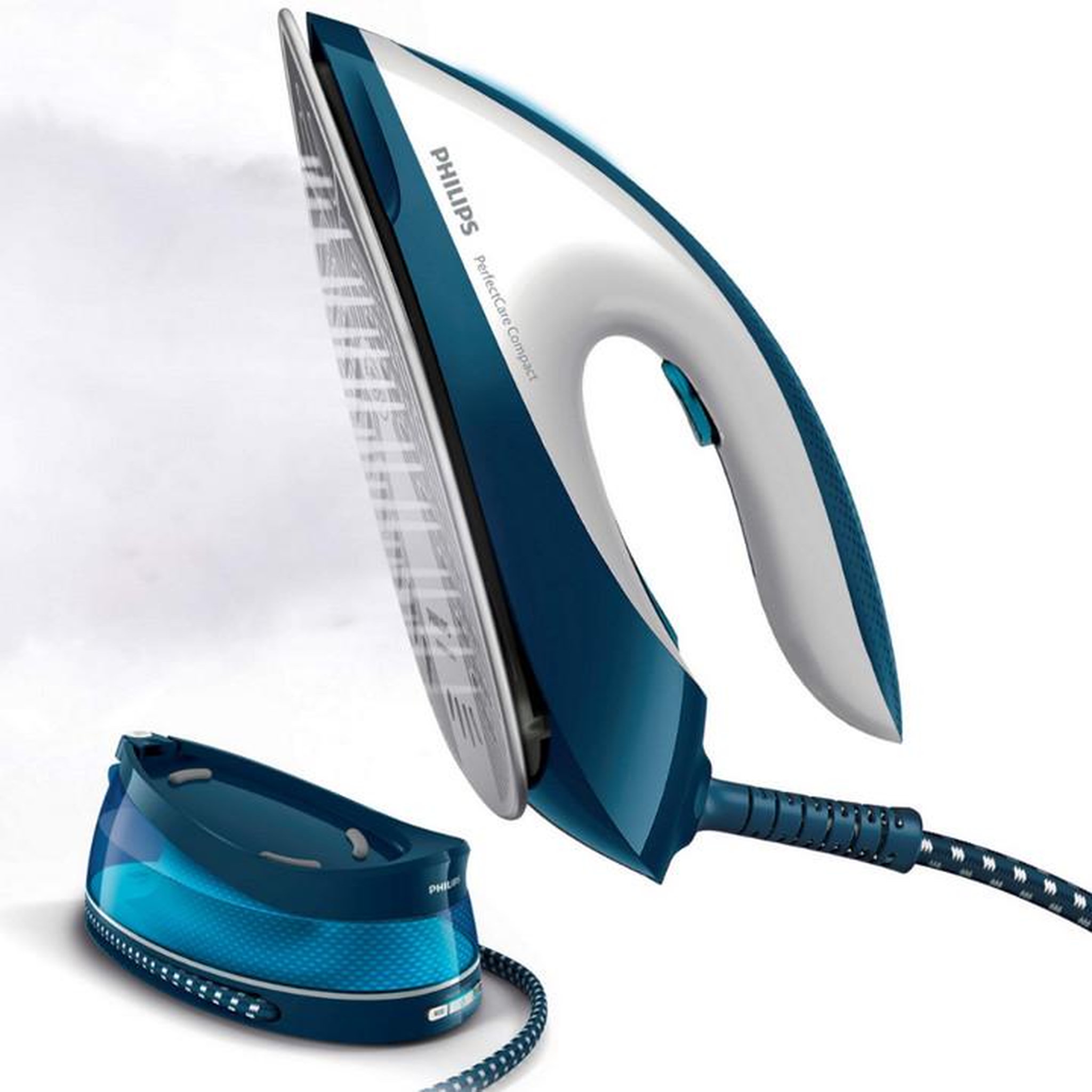 Voir la diapositive 3 : Philips Centrale vapeur 6bars 120gr/min autonomie illimitée - gc7840/20