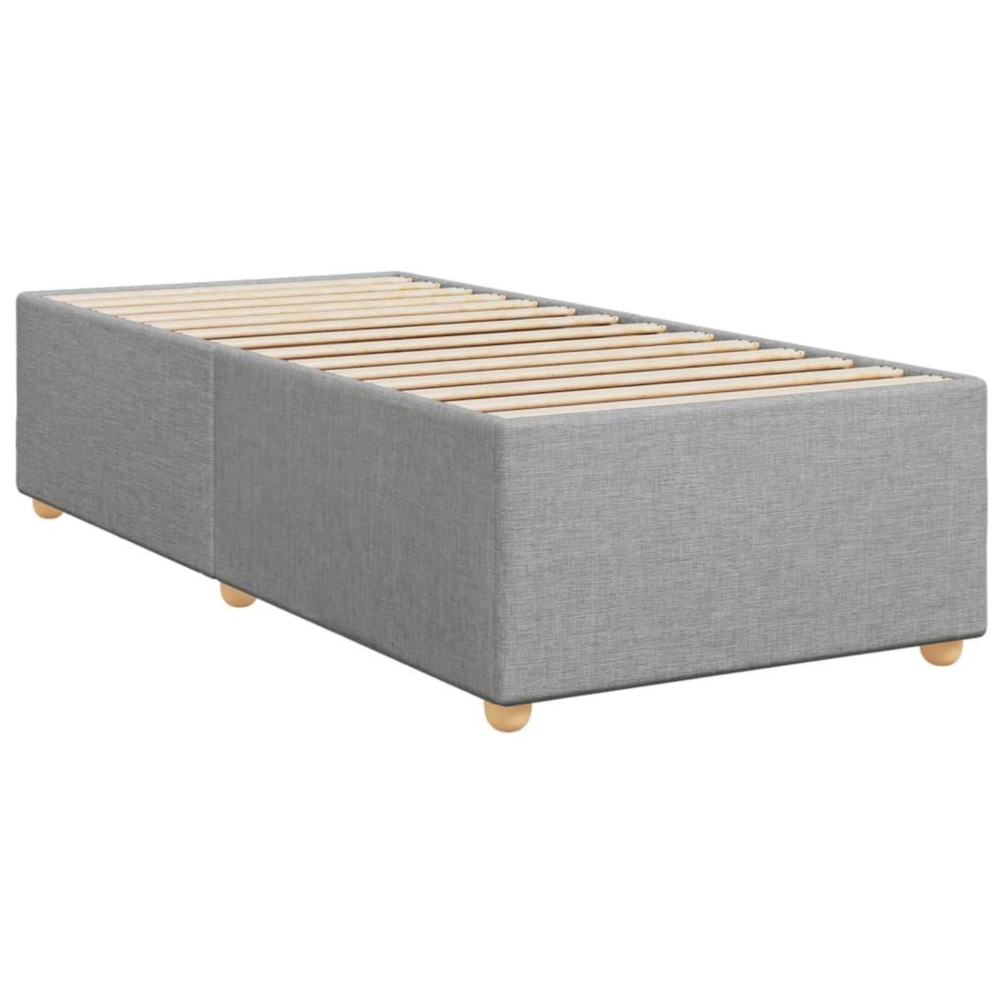 Voir la diapositive 3 : VIDAXL Cadre de lit sans matelas gris clair 100x200 cm tissu