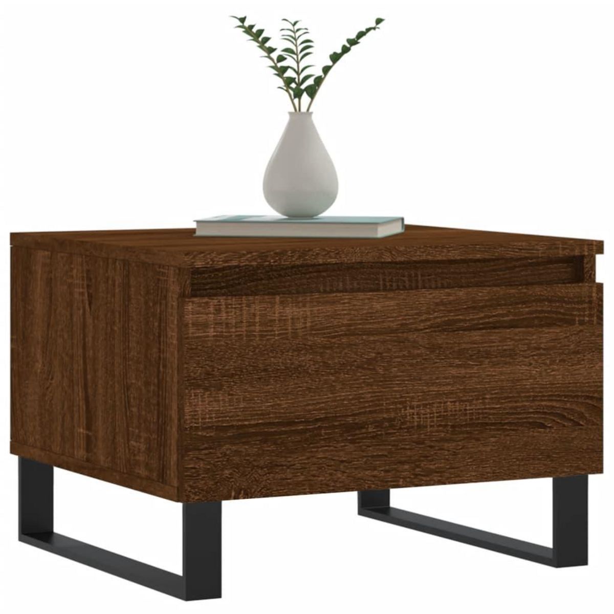 VIDAXL Table basse chene marron 50x46x35 cm bois d'ingenierie