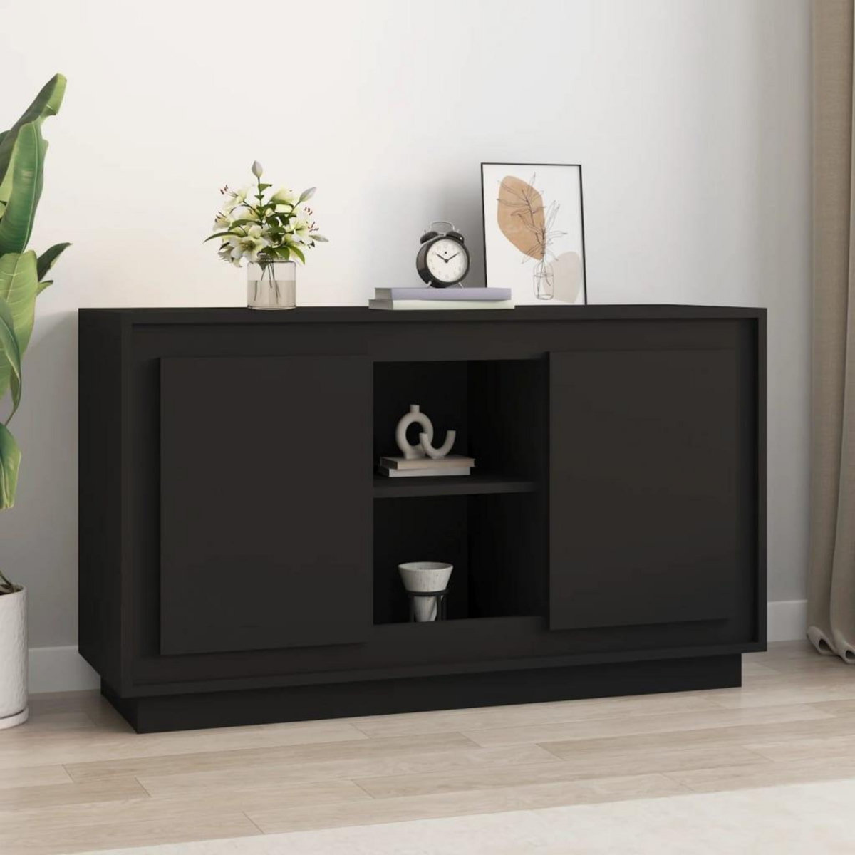 VIDAXL Buffet Noir 102x35x60 cm bois d'ingenierie