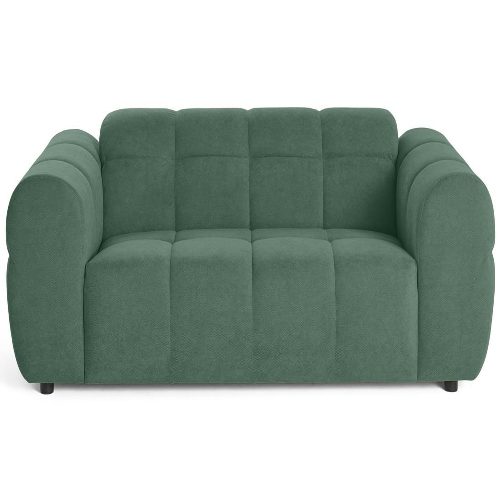 Voir la diapositive 1 : BEST MOBILIER Ray - canapé droit 2 places en tissu texturé