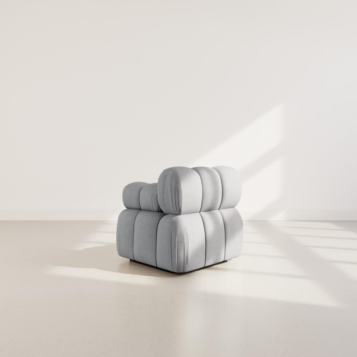 LISA DESIGN Ruby - module d'assise droit en velours texturé