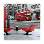Paris Prix Papier Peint  Cabine Téléphonique & Bus Rouges à Londres. Coloris disponibles : Multicolore