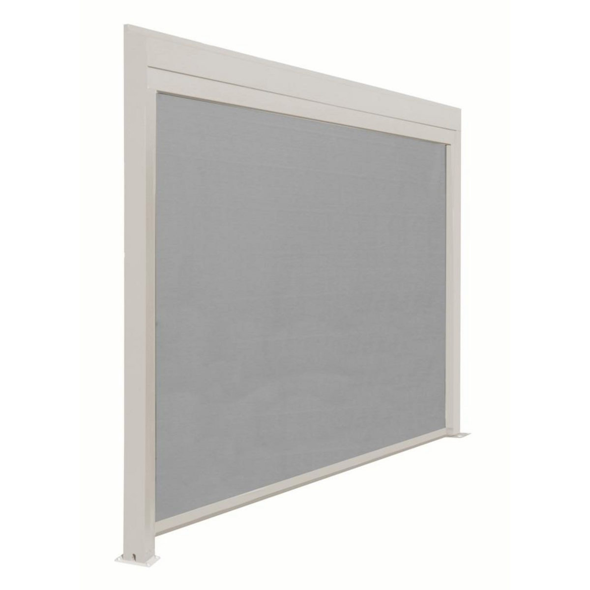 Proloisirs Rideau Latéral 4m pour Pergola Autoportée Mira - Aluminium et TPEP - Crème et Perle