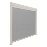 Proloisirs Rideau Latéral 4m pour Pergola Autoportée Mira - Aluminium et TPEP - Crème et Perle