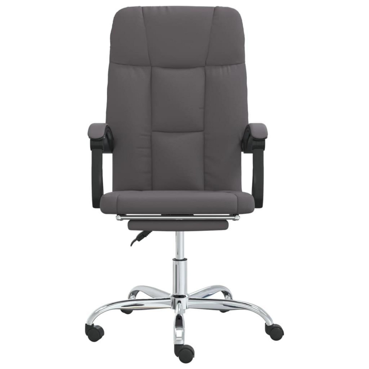 VIDAXL Fauteuil inclinable de bureau Gris Similicuir