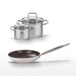 ELO Lot Poêle 32 cm Elo Bistro Line & 2 Faitouts 12/16 cm Elo