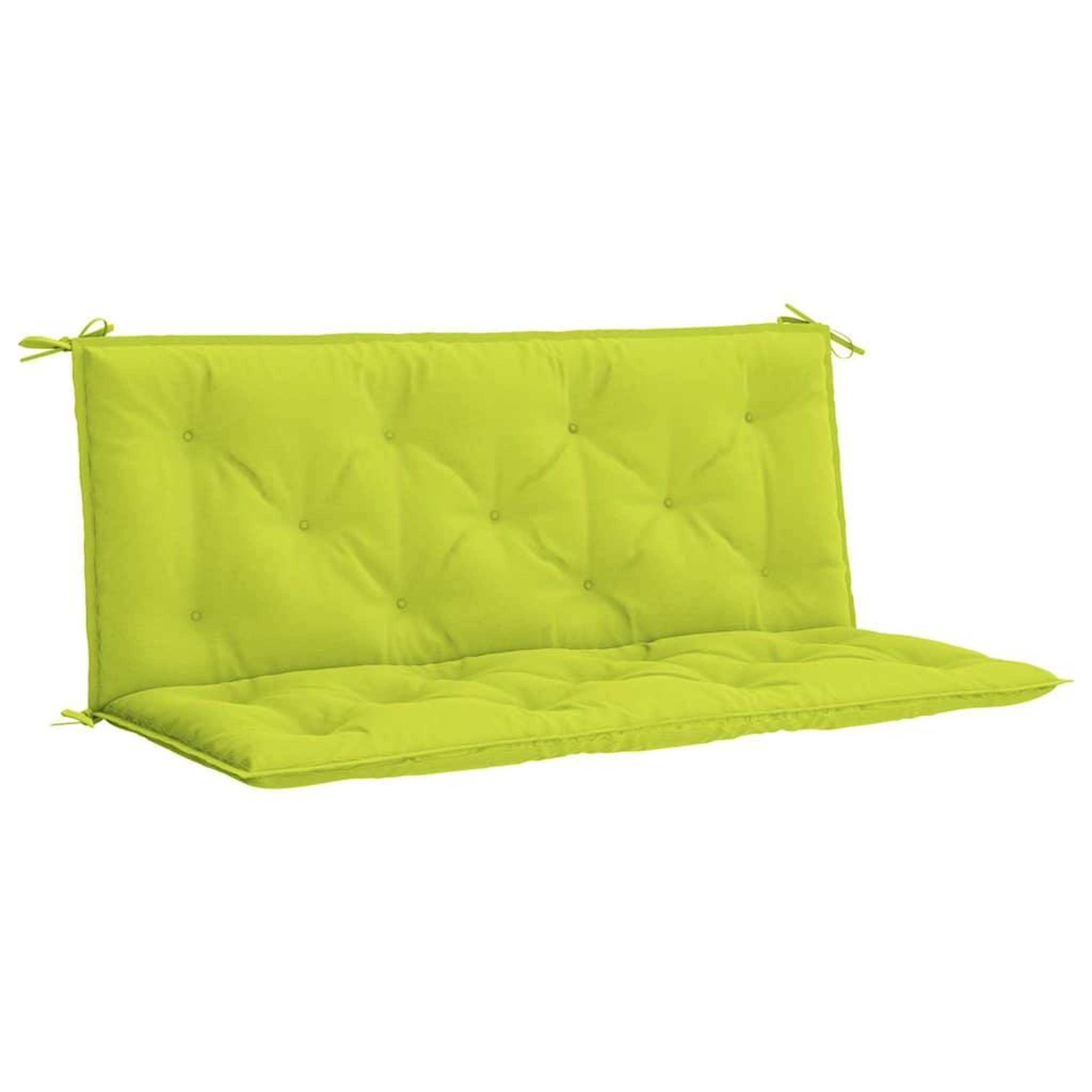 Voir la diapositive 2 : VIDAXL Coussin de banc de jardin vert vif 120x(50+50)x7cm tissu oxford