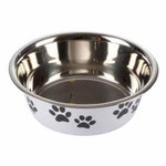 Paris Prix Gamelle pour Chien & Chat  Motifs Pattes  21cm Blanc