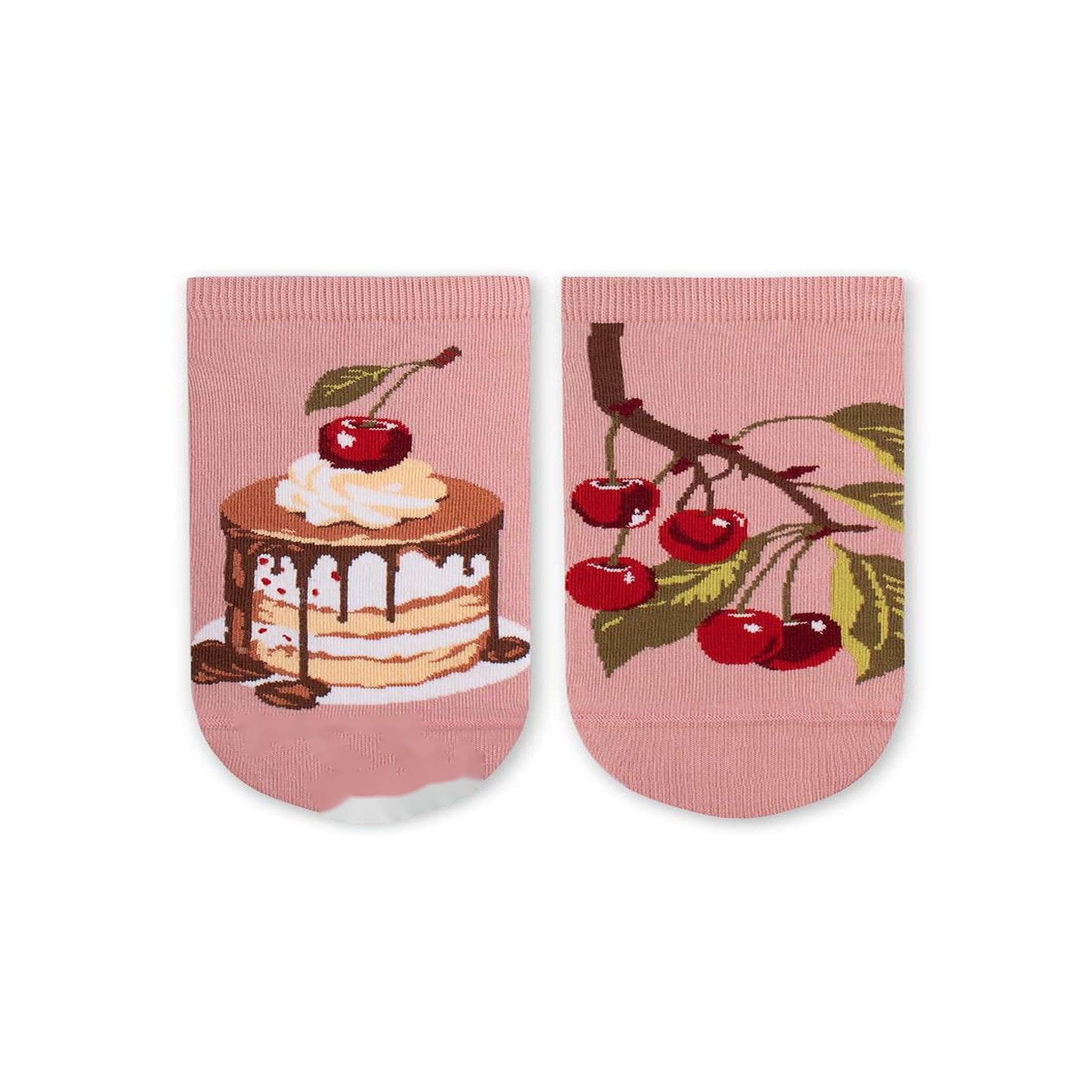 PIRIN HILL Socquettes arty cerises. Coloris disponibles : Rose