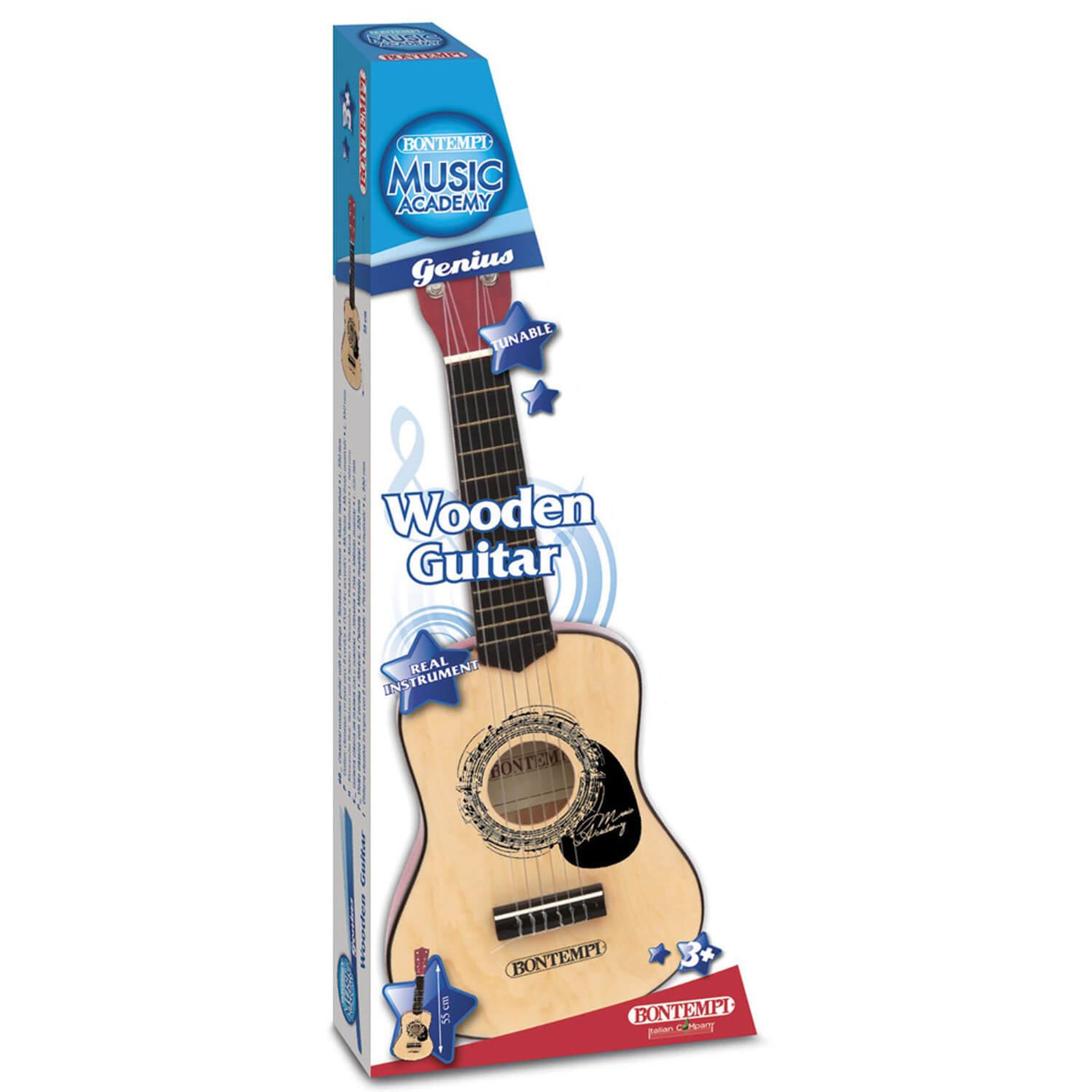 Voir la diapositive 5 : Bontempi Guitare classique en bois 55 cm