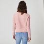 Voir la diapositive 3 : INEXTENSO Pull ajouré rose femme