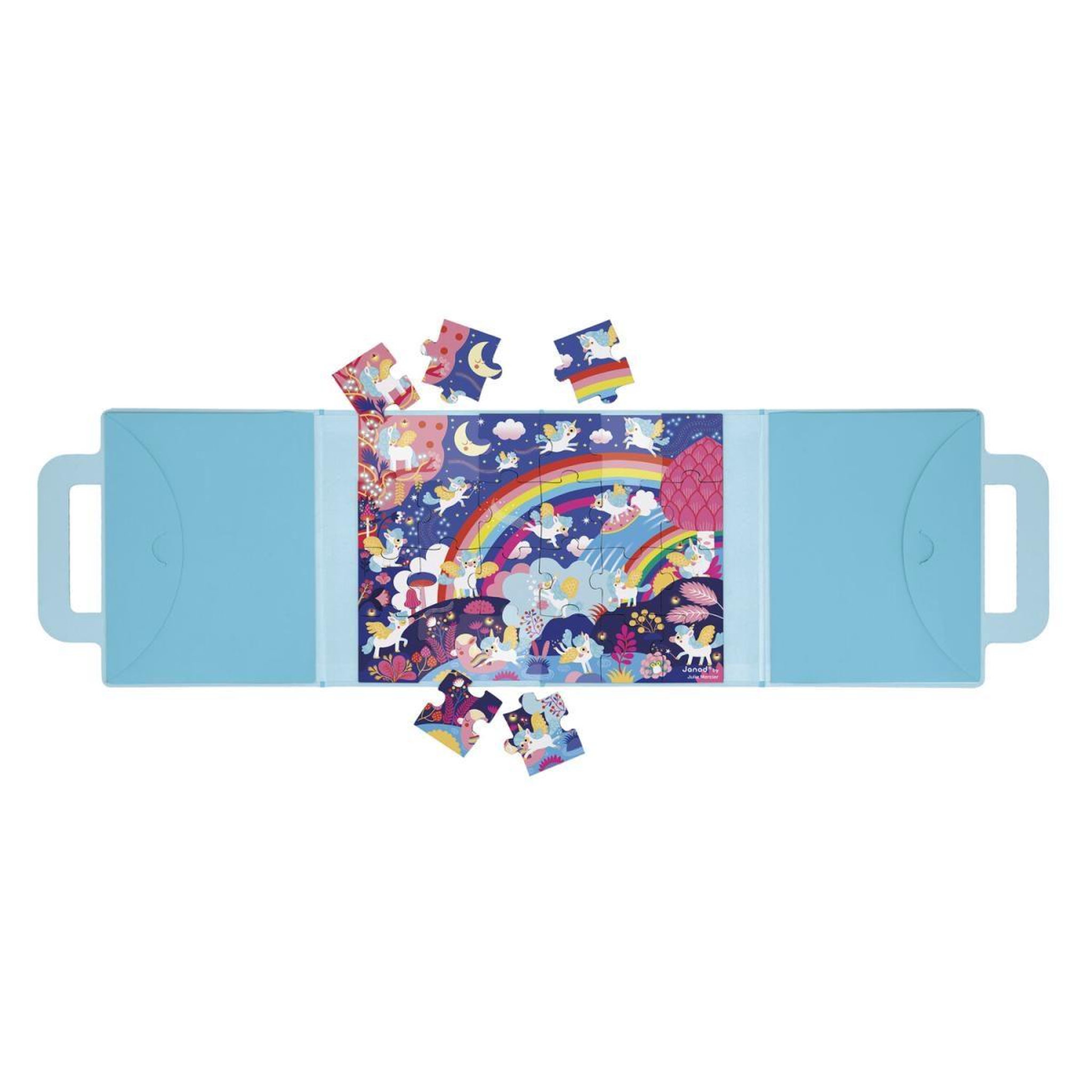 Voir la diapositive 2 : JANOD Magneti puzzle licornes 24 pcs