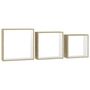 Voir la diapositive 3 : VIDAXL Etageres murales sous forme de cube 3 pcs Blanc et chene sonoma