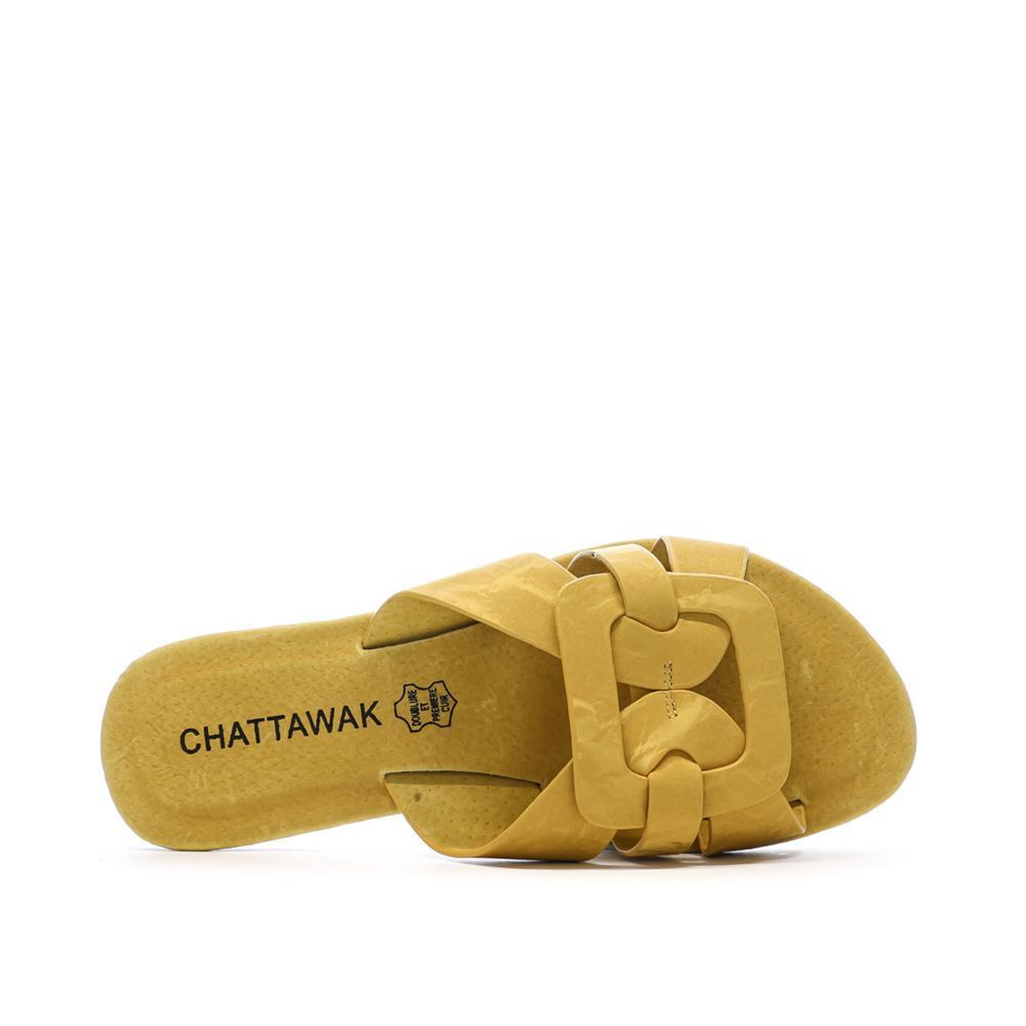 Voir la diapositive 4 : CHATTAWAK Claquettes Jaune Femme Chattawak Pace
