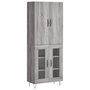 Voir la diapositive 2 : VIDAXL Buffet haut Sonoma gris 69,5x34x180 cm Bois d'ingenierie