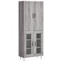 Voir la diapositive 2 : VIDAXL Buffet haut Sonoma gris 69,5x34x180 cm Bois d'ingenierie