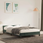 VIDAXL Cadre de lit sans matelas vert fonce 120x200 cm velours