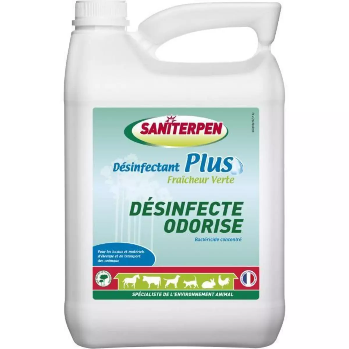  SANITERPEN - Désinfectant Plus Fraicheur Verte 5L.
