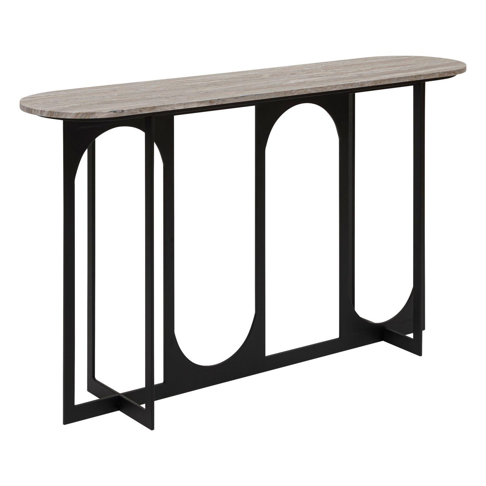 ATMOSPHERA Console design effet marbre tusco - noir