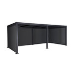 SWEEEK Pergola bioclimatique aluminium et acier 3x6m lames orientables + 4 stores 3m PALACE anthracite