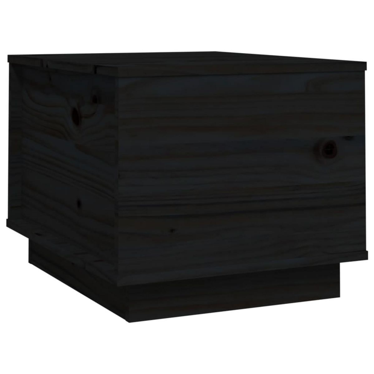 VIDAXL Table basse Noir 40x50x35 cm Bois massif de pin