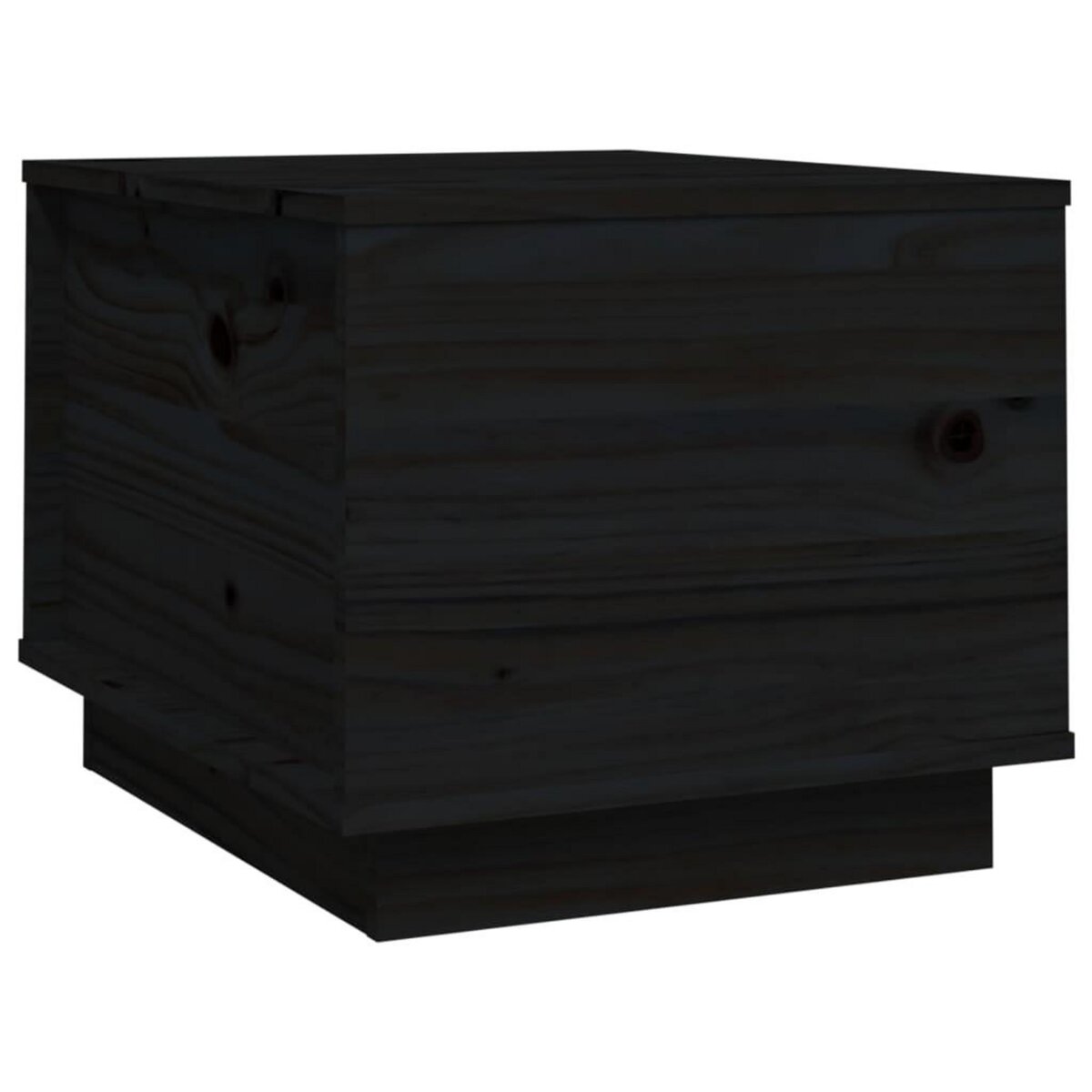 VIDAXL Table basse Noir 40x50x35 cm Bois massif de pin