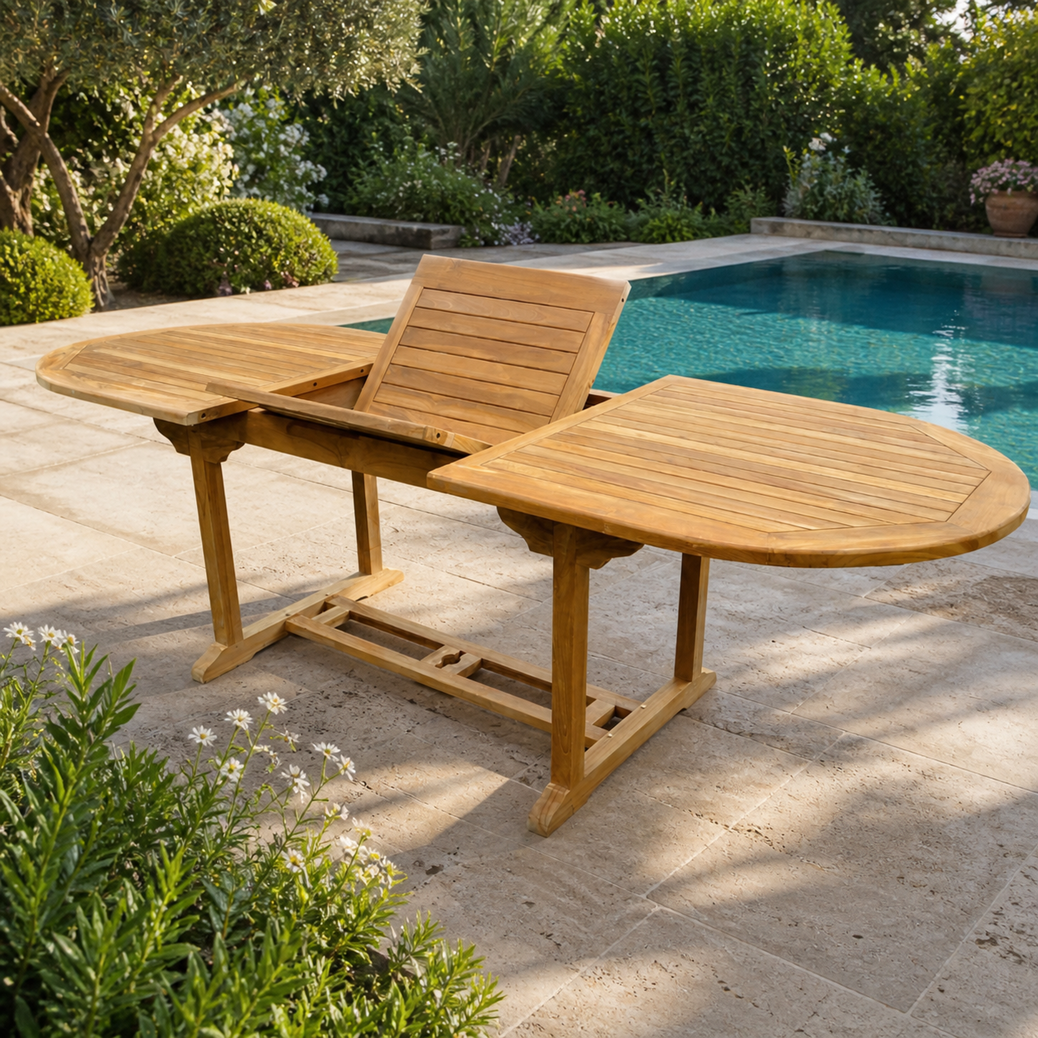 Voir la diapositive 3 : CONCEPT USINE Table ovale + 10 chaises KAJANG
