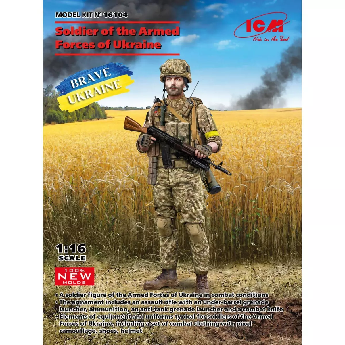 ICM Figurine militaire : Soldat des Forces armées ukrainiennes