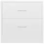 VIDAXL Table de chevet Blanc brillant 40x30x40 cm bois d'ingenierie