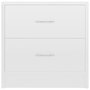 VIDAXL Table de chevet Blanc brillant 40 x 30 x 40 cm Agglomere