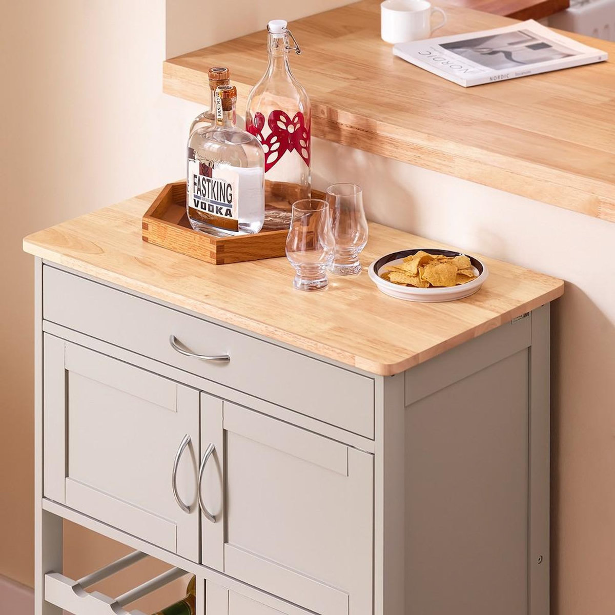 SOBUY SoBuy - Chariot De Cuisine à un tiroir - Moderne - FKW45