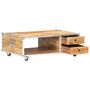 Voir la diapositive 2 : VIDAXL Table basse 89x59x33 cm Bois massif de manguier brut