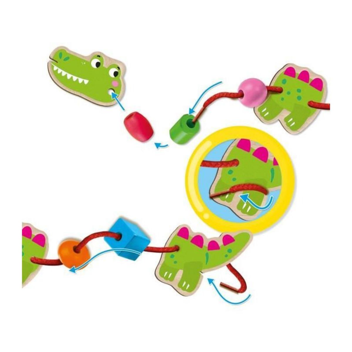 SES Creative Animaux a lacer avec perles - SES CREATIVE