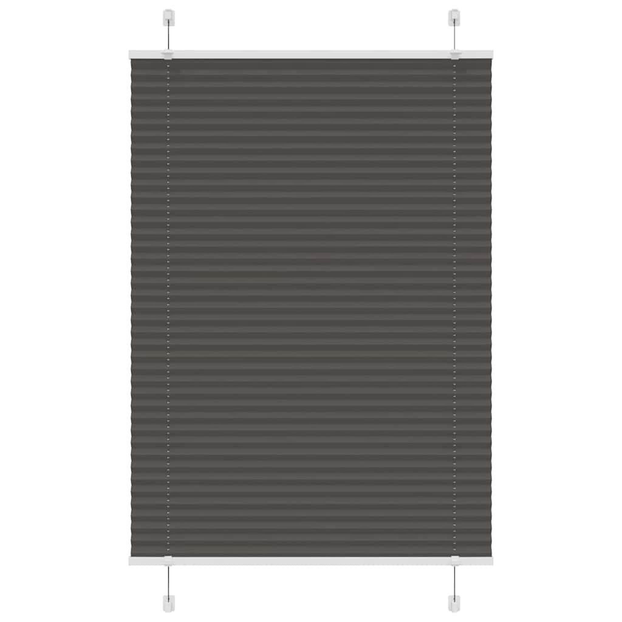 VIDAXL Store plisse noir 85x150 cm largeur du tissu 84,4 cm polyester