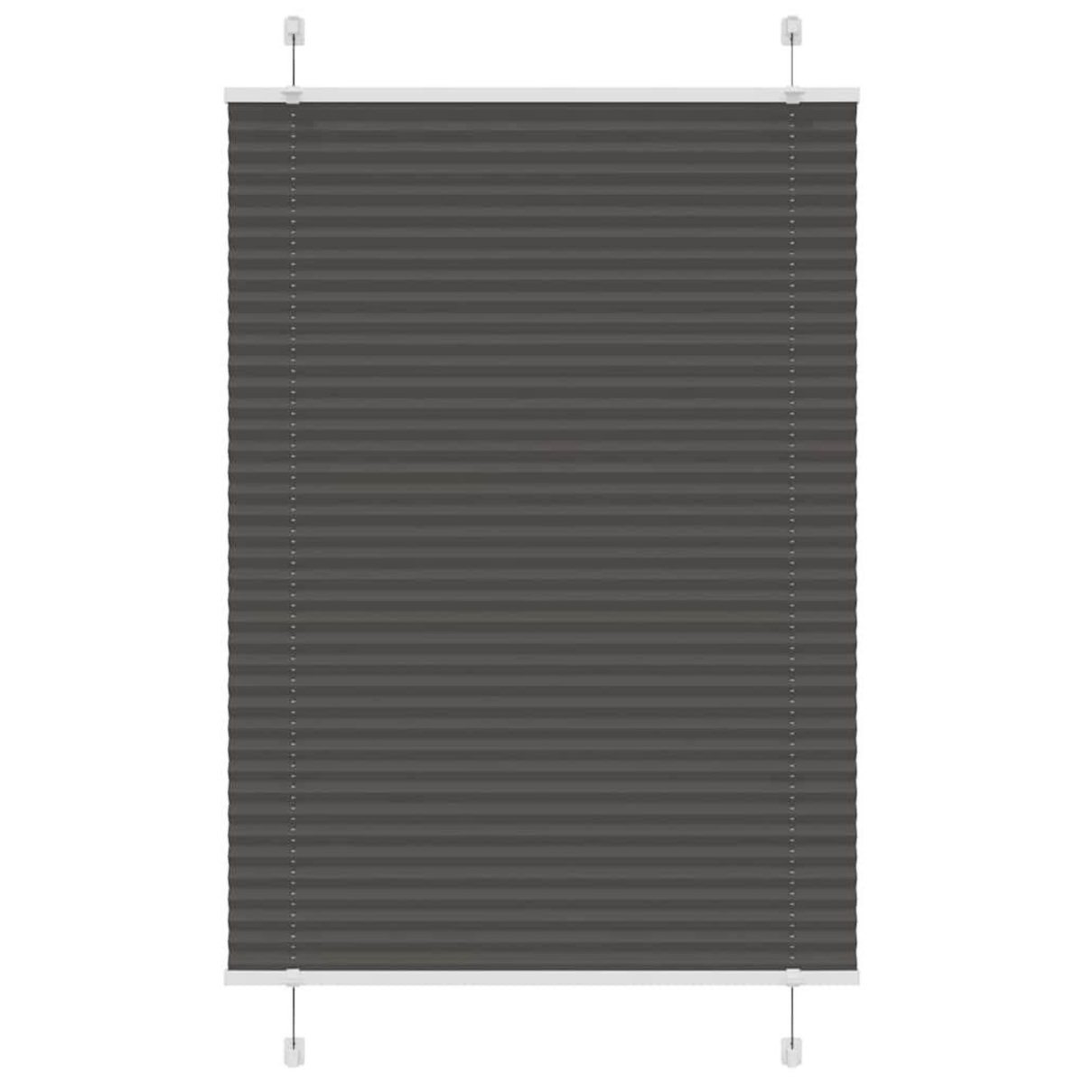 VIDAXL Store plisse noir 85x150 cm largeur du tissu 84,4 cm polyester