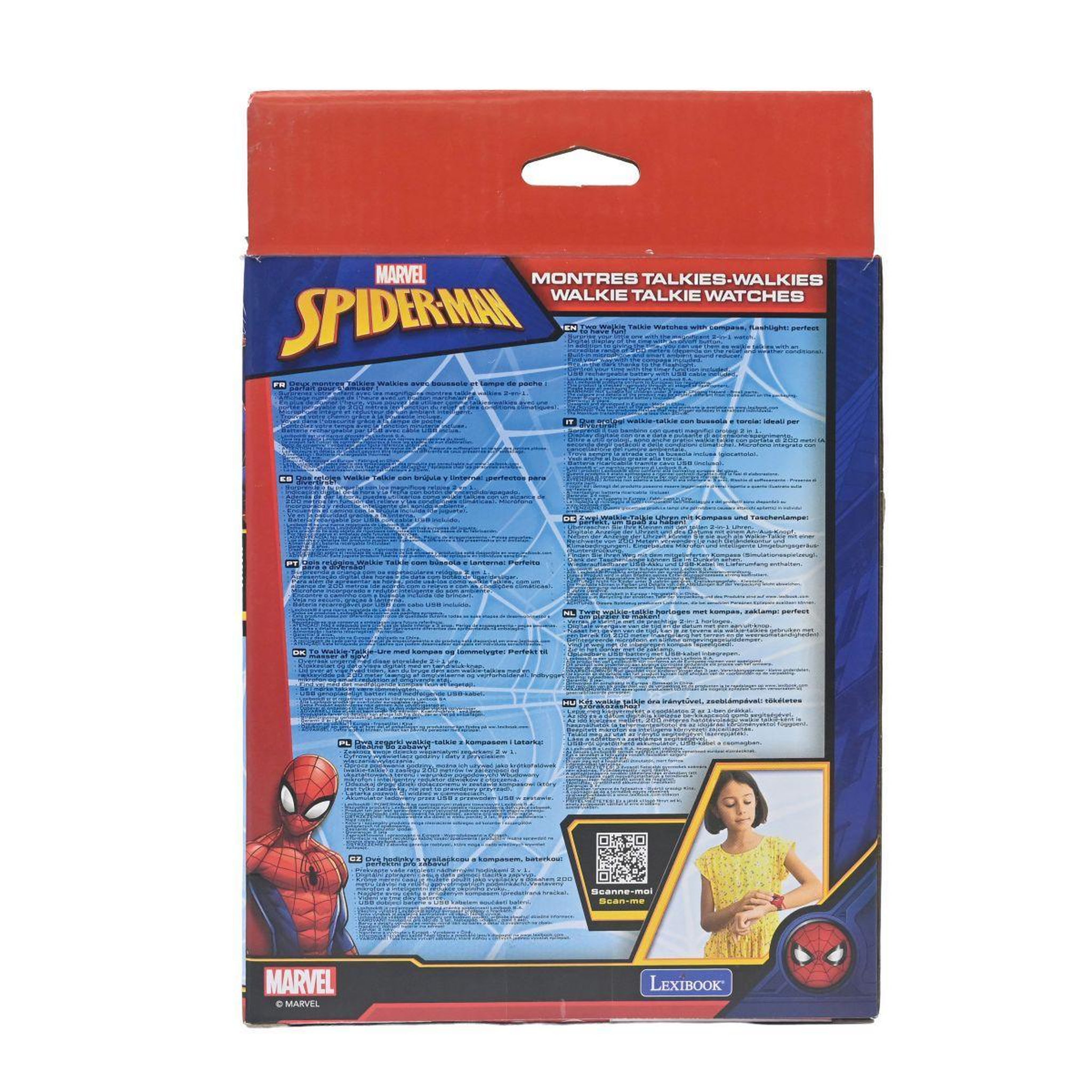 Voir la diapositive 4 : Lexibook Montre digitale talkie-walkie spider-man portée 200 m