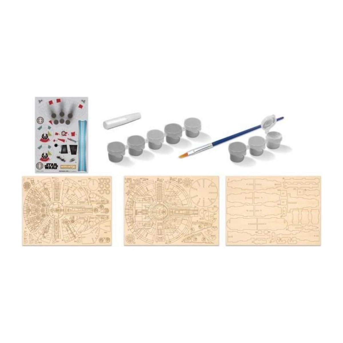 GOLIATH Maquette en bois a peindre Woodworx Star Wars - Faucon Millenium