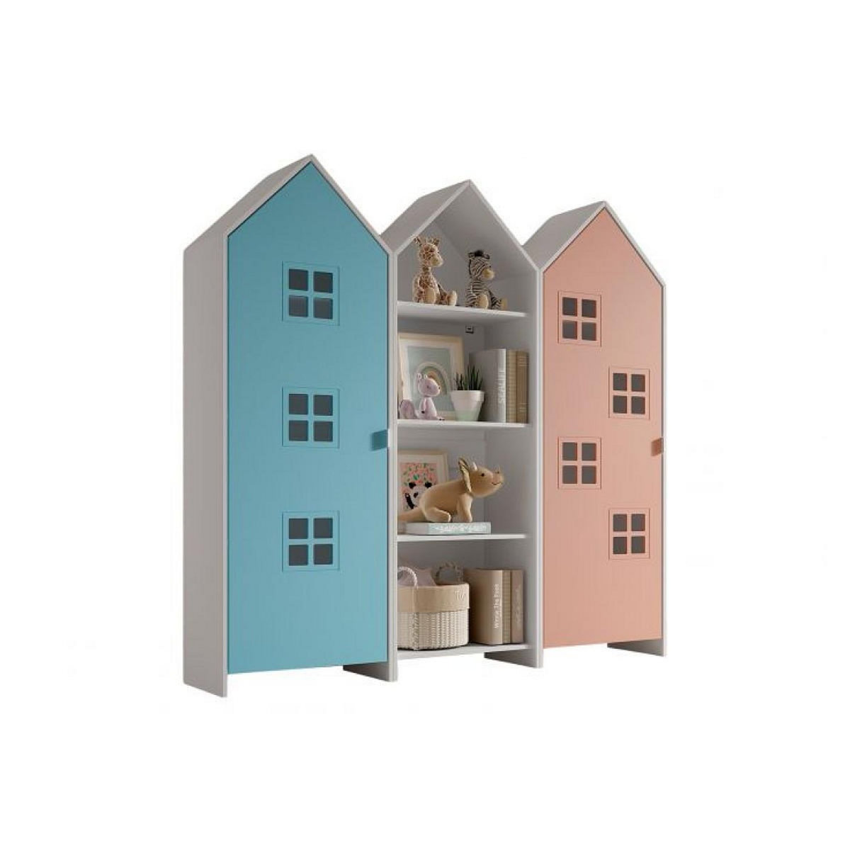 Vipack Combinaison D'armoires 3 Parties Casami Bruges bleu rose