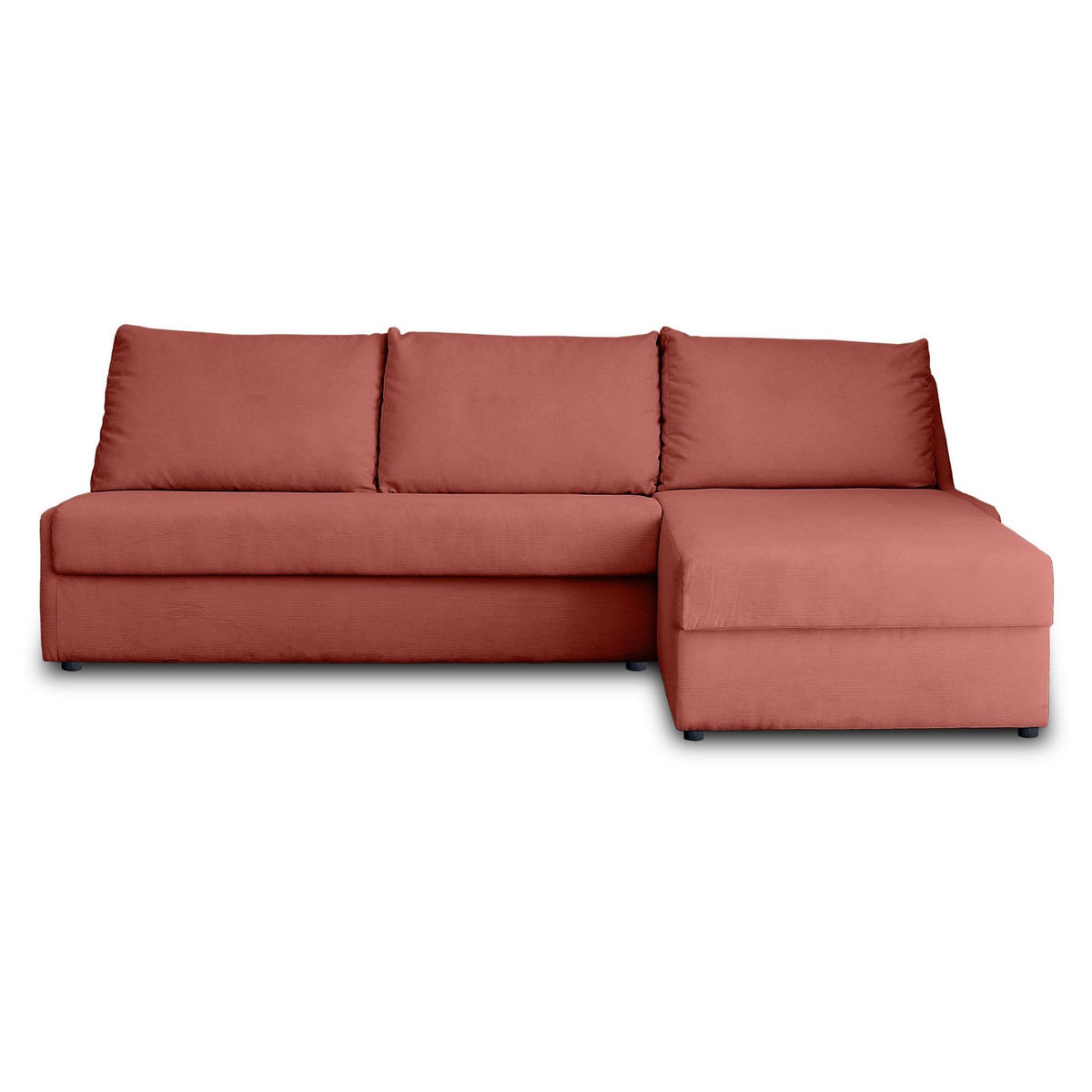LISA DESIGN Palmira - canapé d'angle droit - 4 places - convertible couchage quotidien - matelas 14 cm - en velours côtelé