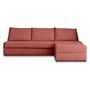 Voir la diapositive 6 : LISA DESIGN Palmira - canapé d'angle droit - 4 places - convertible couchage quotidien - matelas 14 cm - en velours côtelé