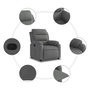 Voir la diapositive 5 : VIDAXL Fauteuil inclinable Gris fonce Tissu